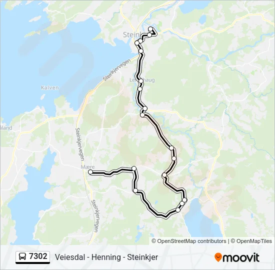 7302 Bus Line Map