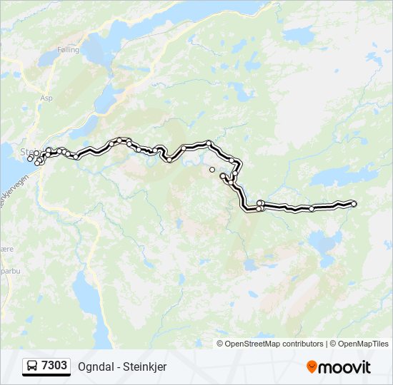 7303 bus Line Map