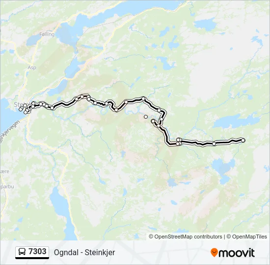 7303 Bus Line Map