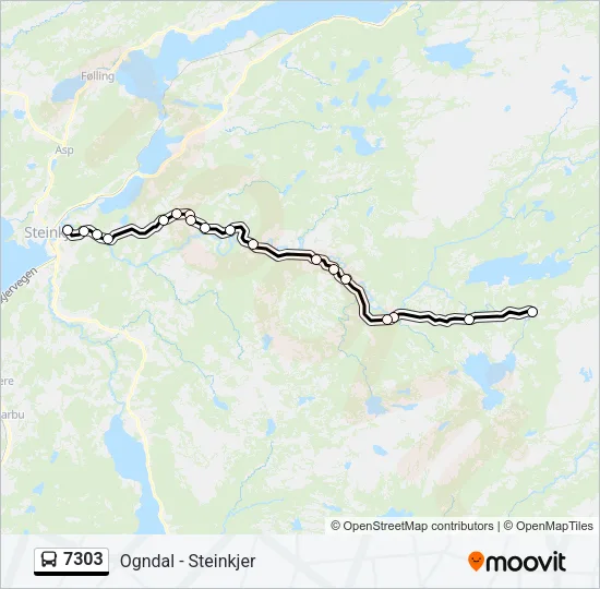 7303 Bus Line Map