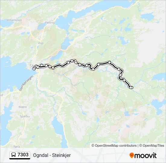 7303 Bus Line Map