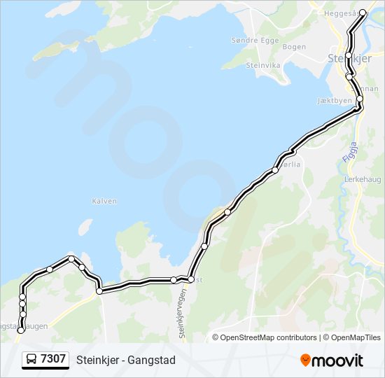 7307 bus Line Map