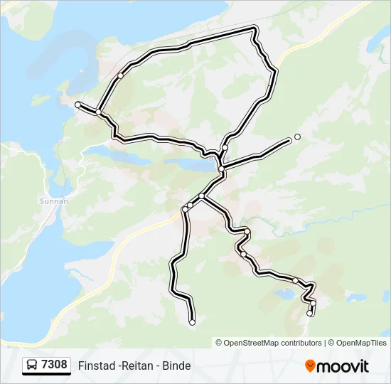 7308 Bus Line Map