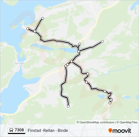 7308 Bus Line Map