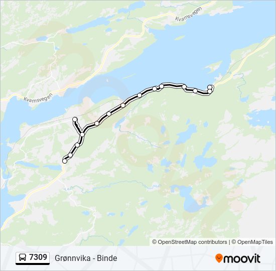 7309 bus Line Map