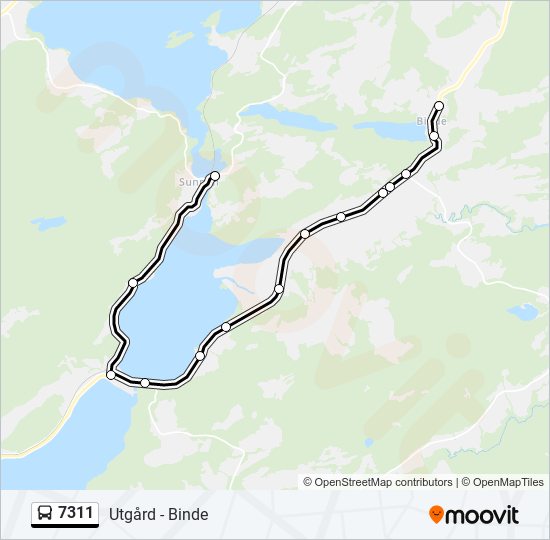 7311 bus Line Map