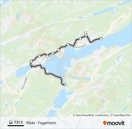 7313 Bus Line Map