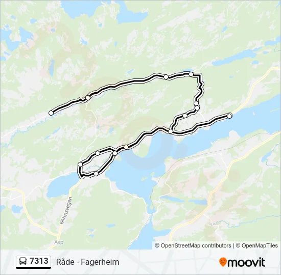 7313 Bus Line Map