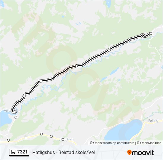 7321 bus Line Map