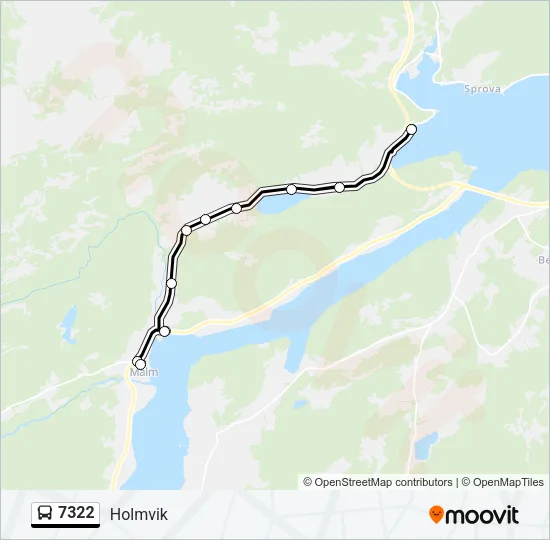 7322 Bus Line Map