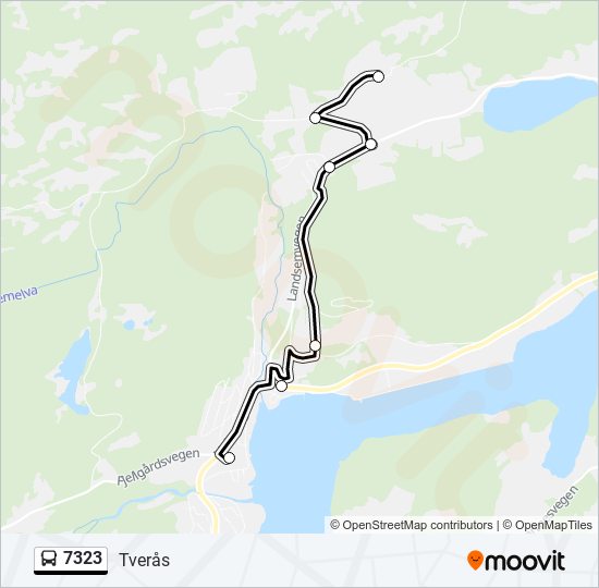 7323 bus Line Map