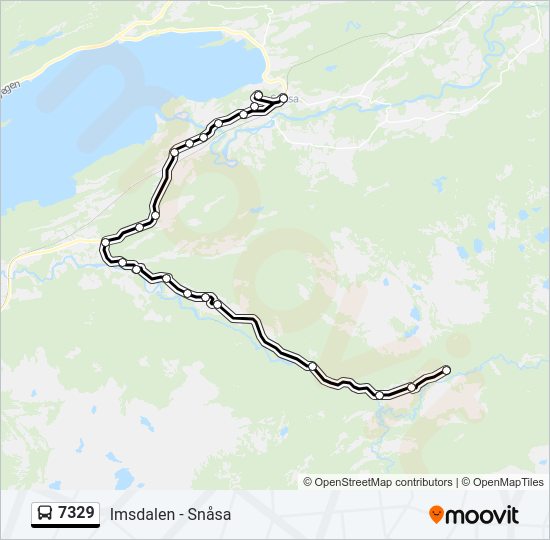 7329 bus Line Map