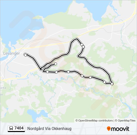 7404 bus Line Map