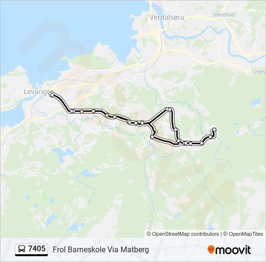 7405 bus Line Map