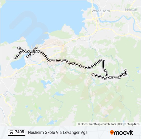 7405 bus Line Map