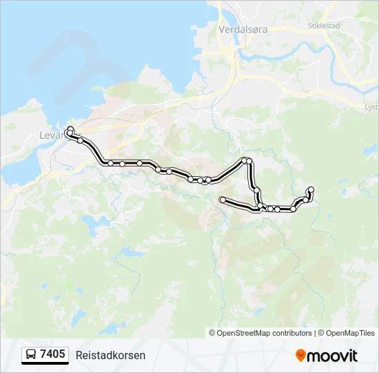 7405 Bus Line Map
