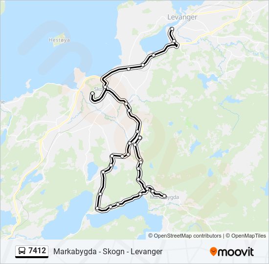 7412 bus Line Map