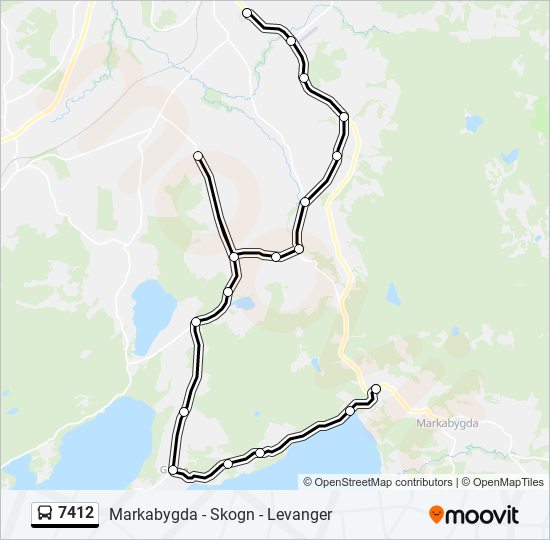 7412 bus Line Map