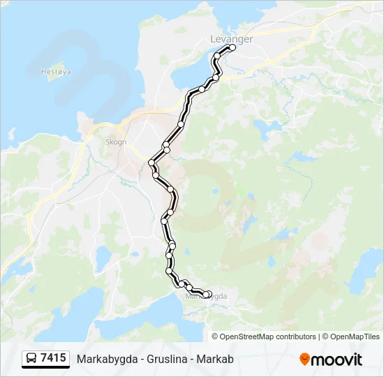 7415 Bus Line Map