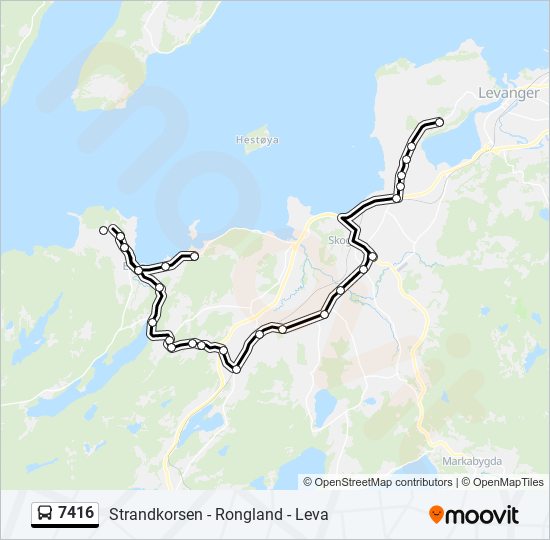 7416 bus Line Map