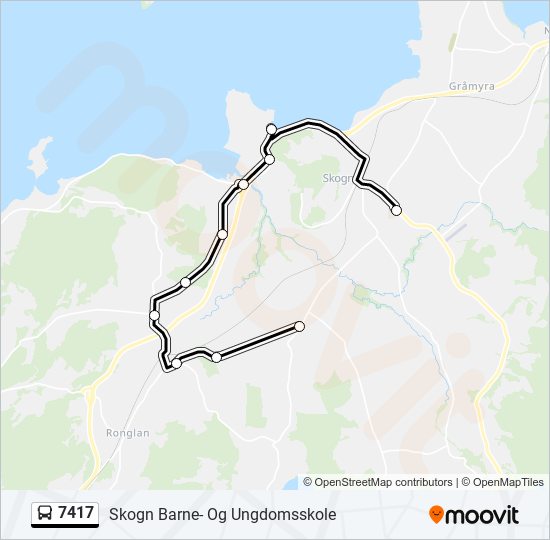 7417 bus Line Map