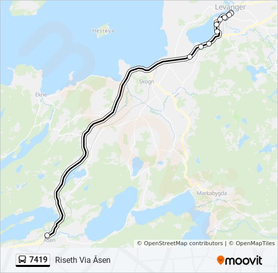 7419 bus Line Map