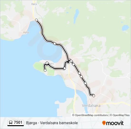 7501 Bus Line Map