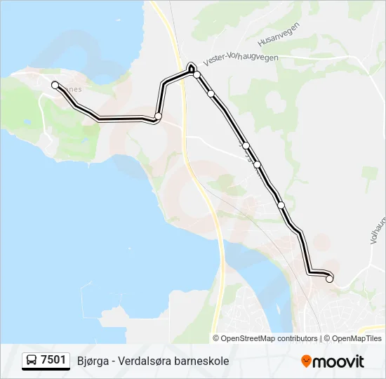 7501 Bus Line Map