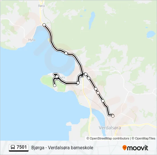 7501 Bus Line Map