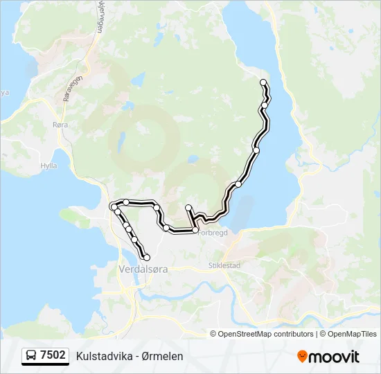 7502 Bus Line Map