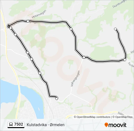 7502 Bus Line Map
