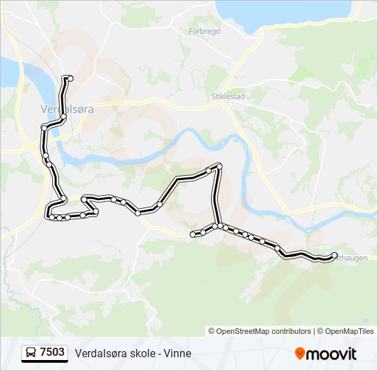 7503 bus Line Map