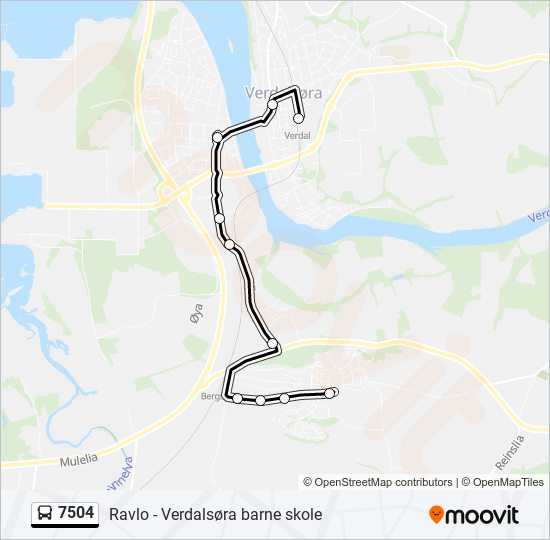 7504 bus Line Map