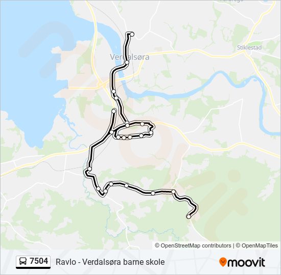 7504 bus Line Map