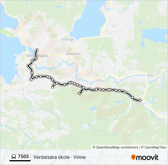 7505 Bus Line Map
