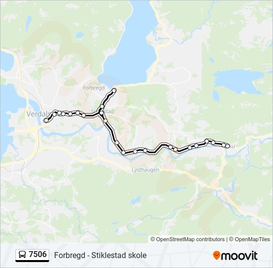 7506 bus Line Map