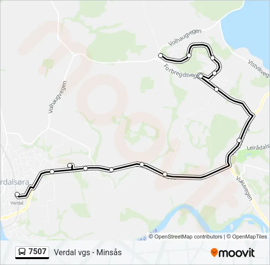 7507 Bus Line Map