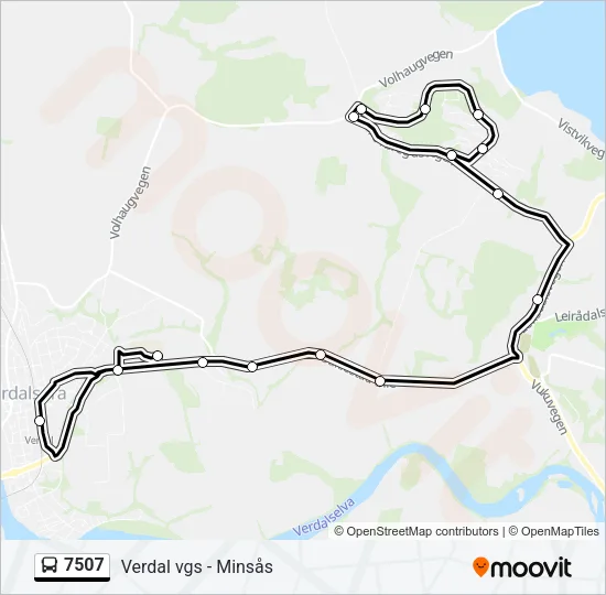 7507 Bus Line Map