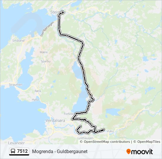 7512 bus Line Map