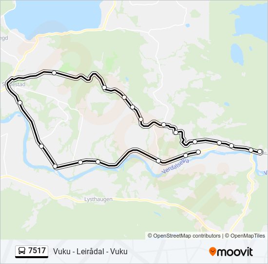 7517 bus Line Map