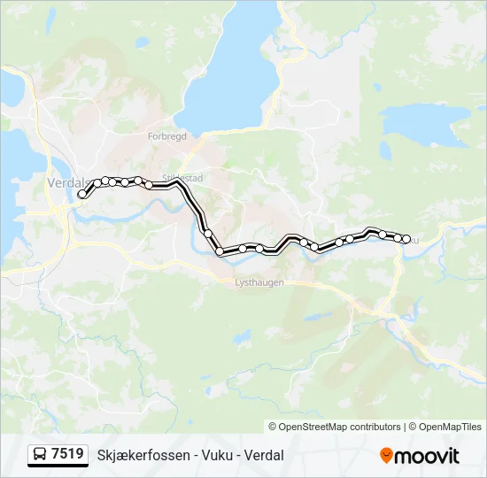 7519 Bus Line Map