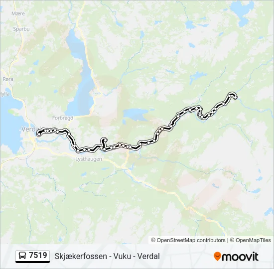 7519 Bus Line Map
