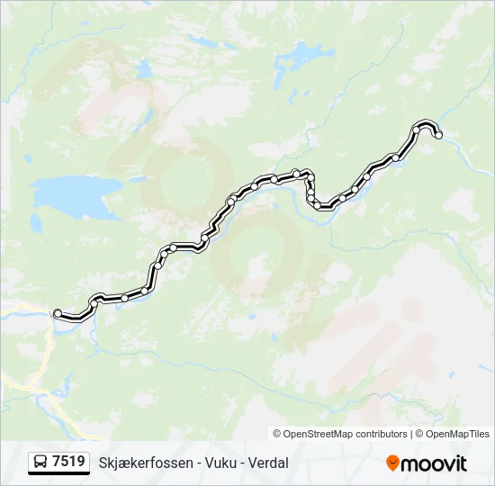 7519 Bus Line Map