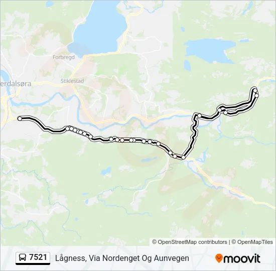 7521 Bus Line Map