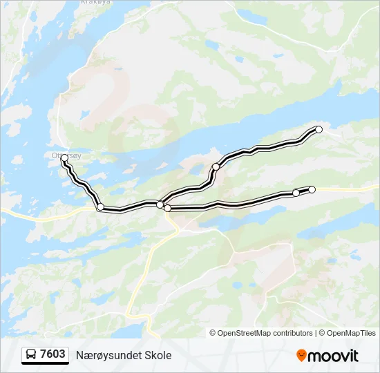 7603 Bus Line Map