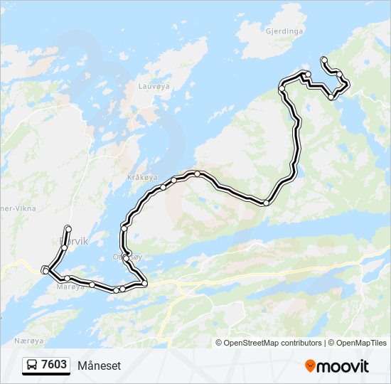 7603 bus Line Map