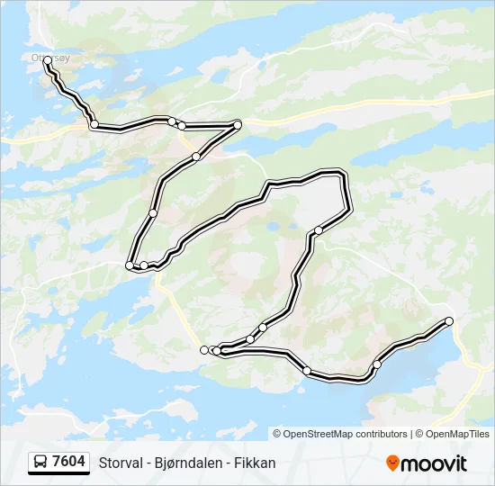 7604 Bus Line Map