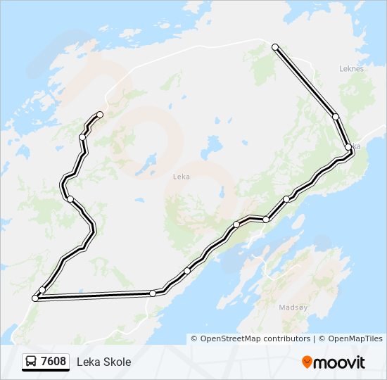 7608 bus Line Map