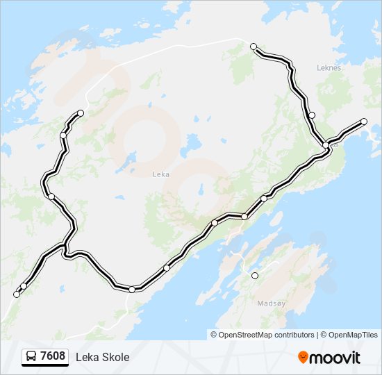 7608 bus Line Map