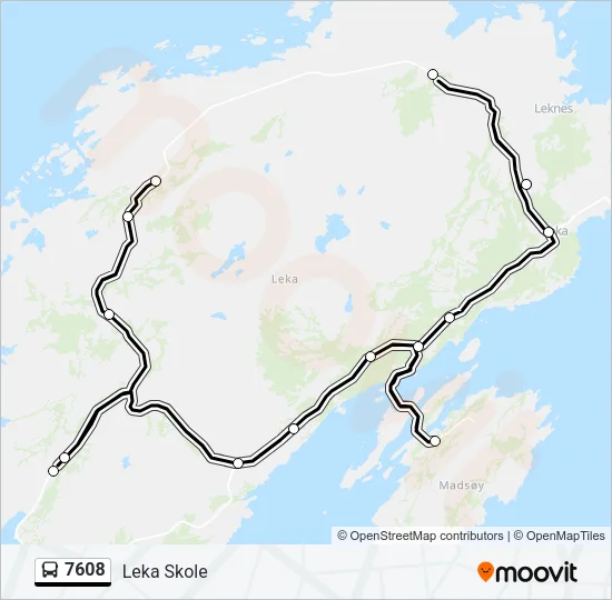 7608 Bus Line Map